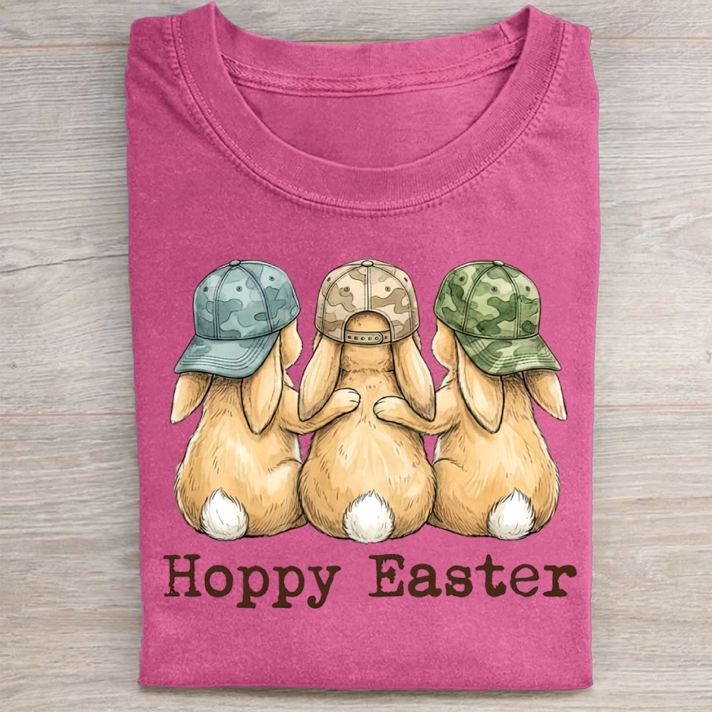 Hoppy Easter Bunny Friends Washed Tee 
