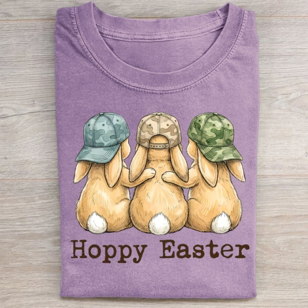 Hoppy Easter Bunny Friends Washed Tee 