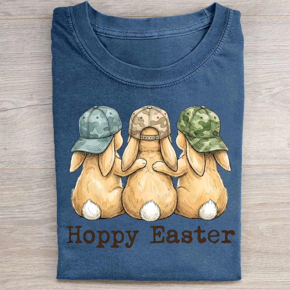 Hoppy Easter Bunny Friends Washed Tee 