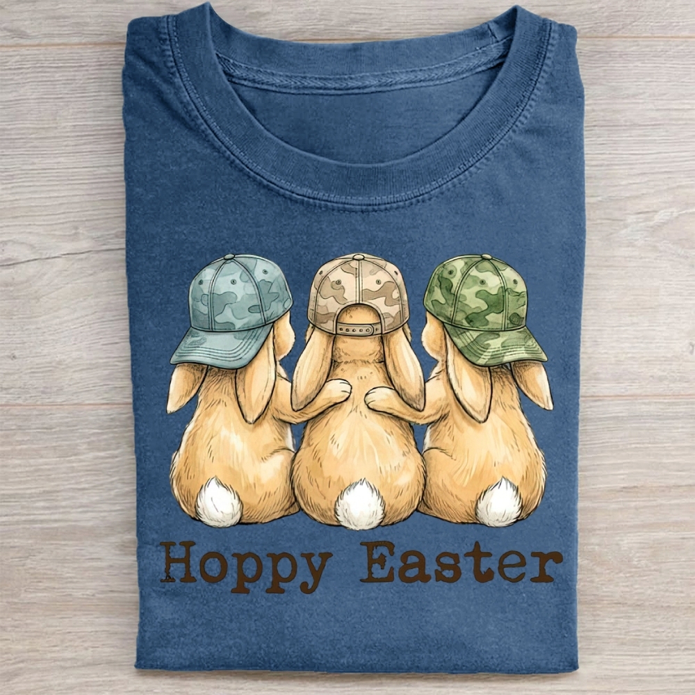 Hoppy Easter Bunny Friends Washed Tee 