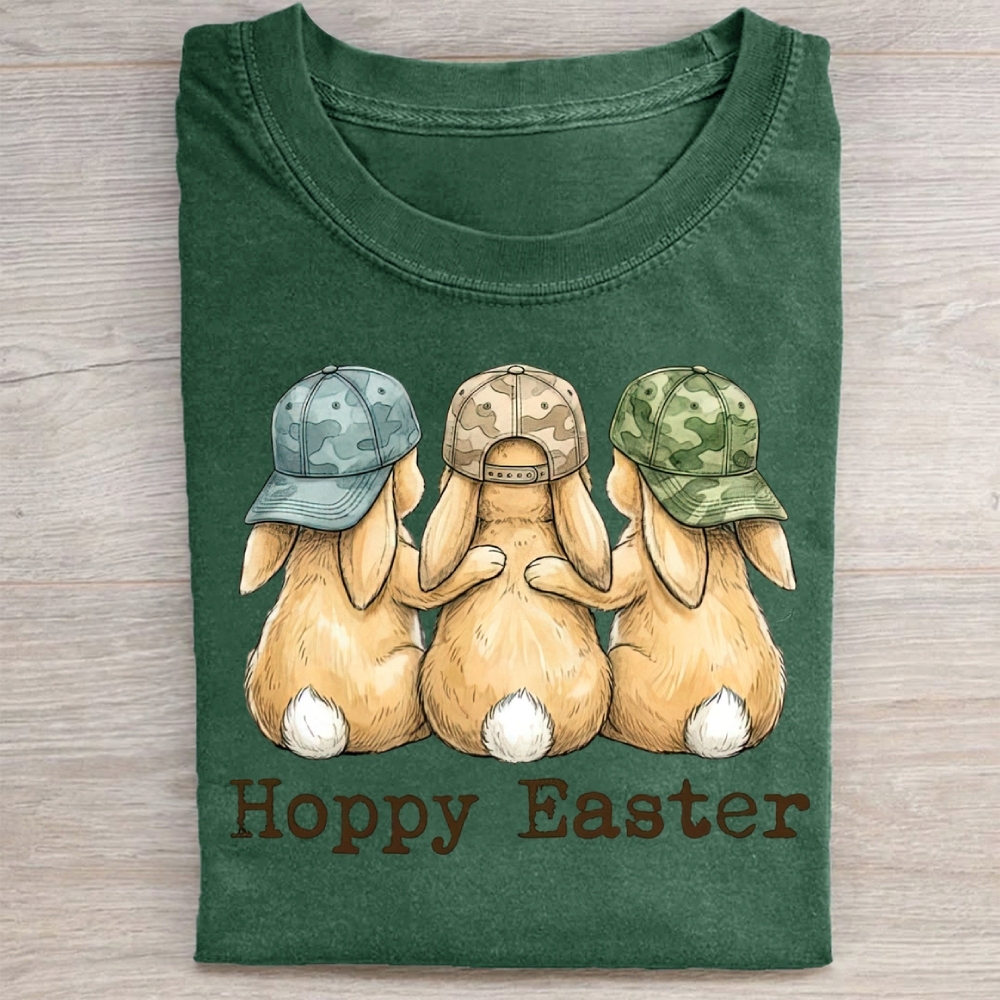 Hoppy Easter Bunny Friends Washed Tee
