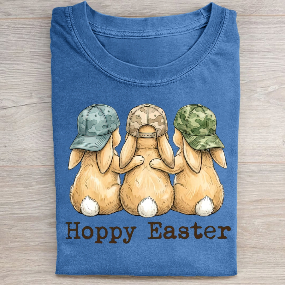 Hoppy Easter Bunny Friends Washed Tee 