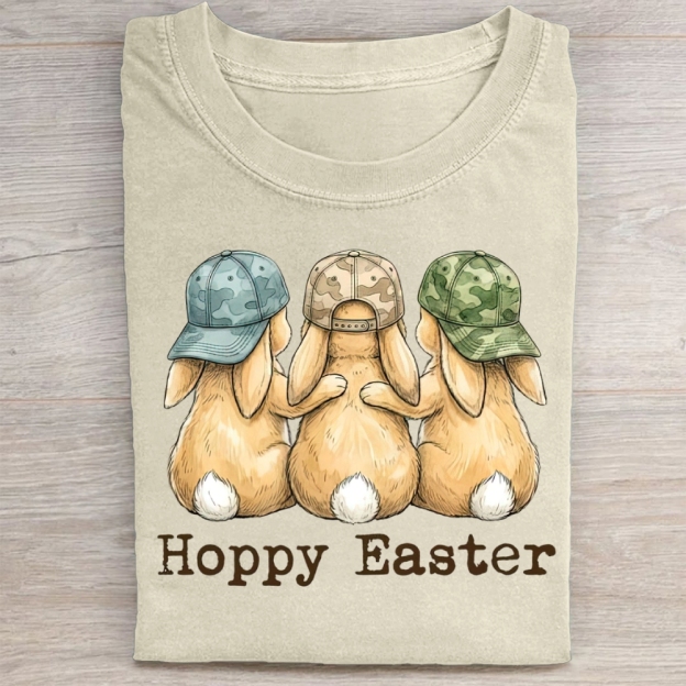 Hoppy Easter Bunny Friends Washed Tee 