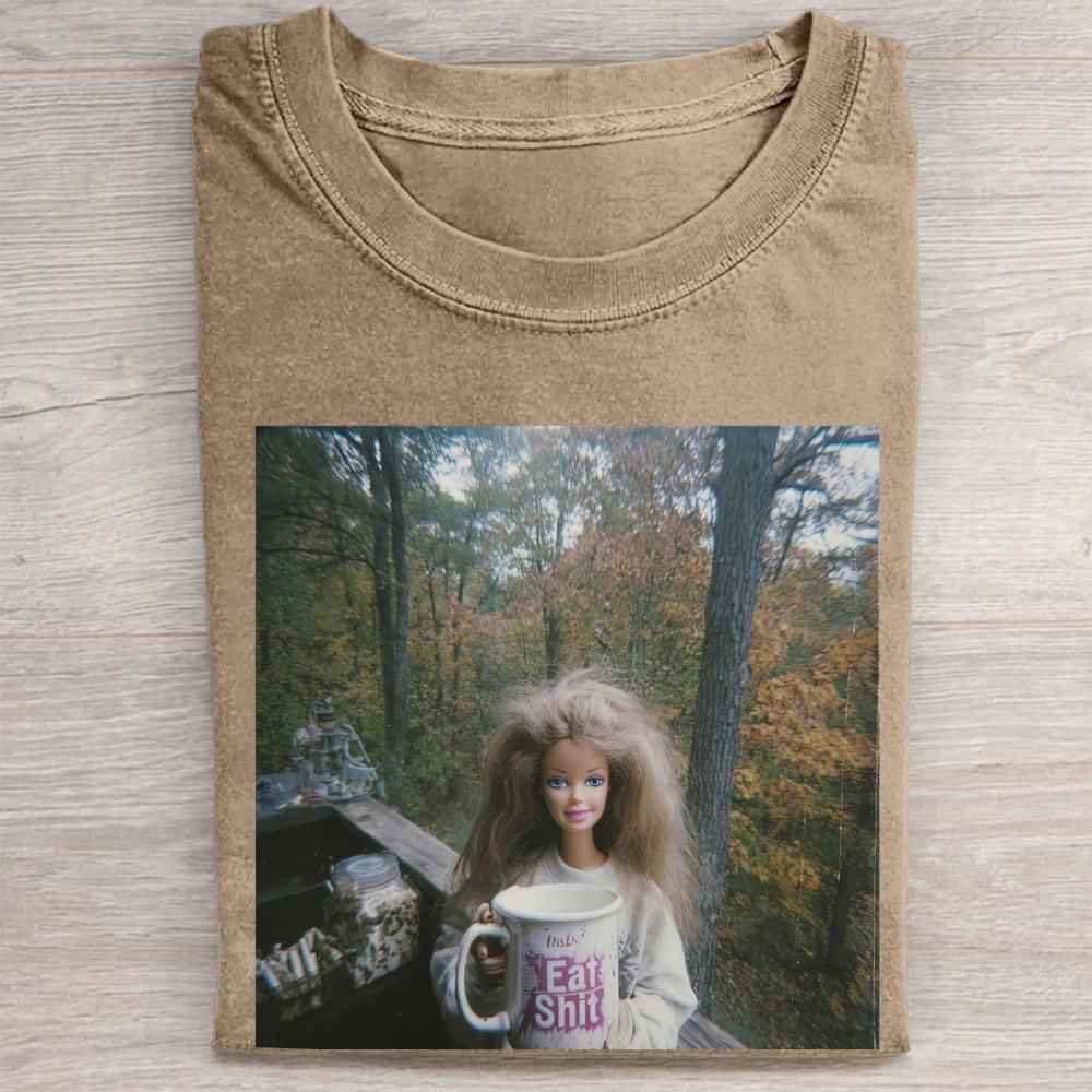"Eat Shit" Cabin Doll Vintage Washed Tee