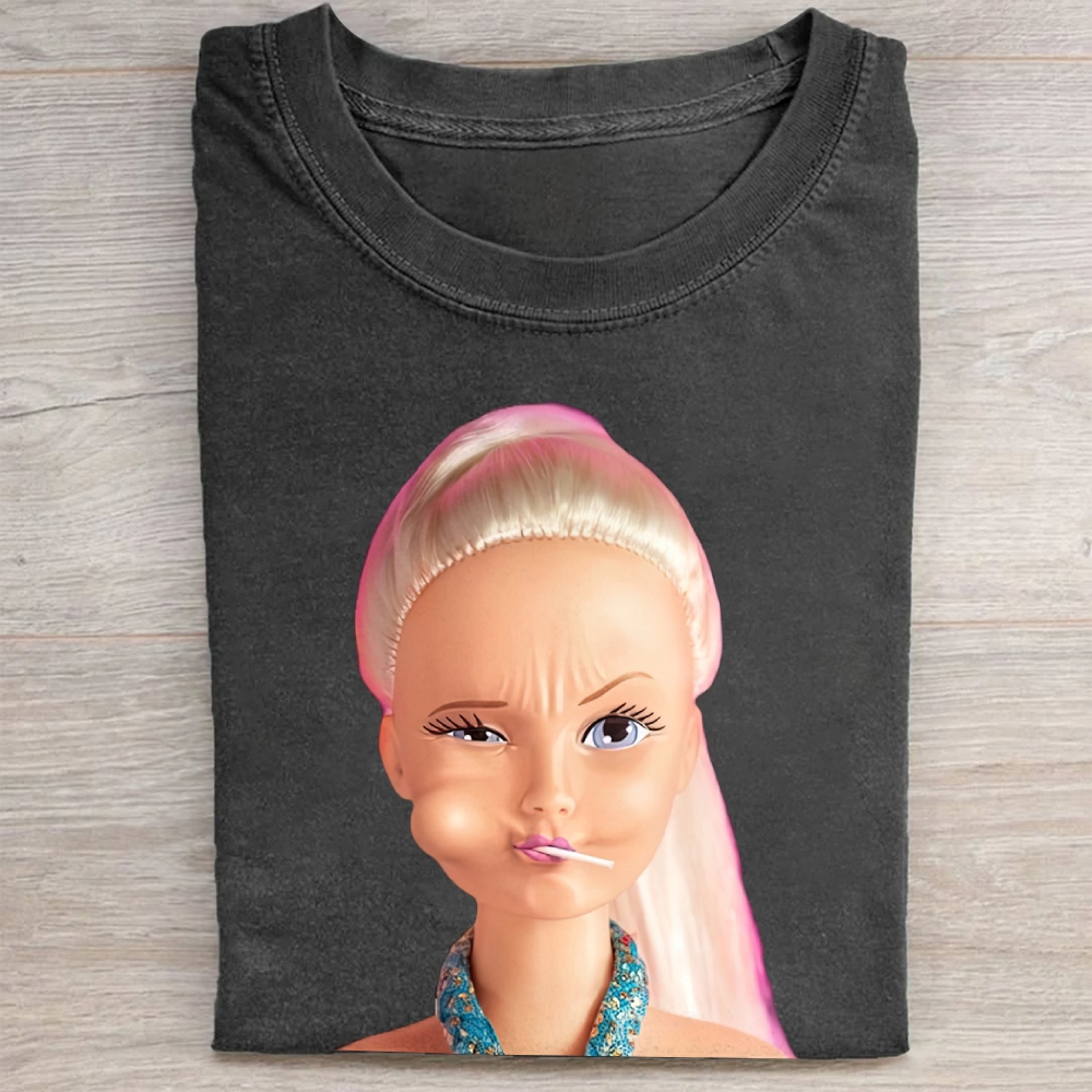 "Pouty Baddie" Sassy Doll Vintage Washed Tee