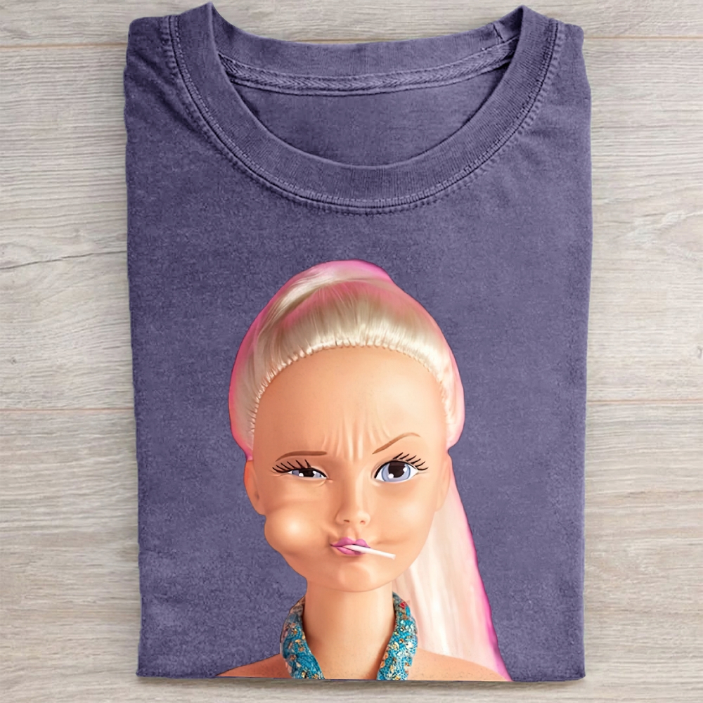 "Pouty Baddie" Sassy Doll Vintage Washed Tee