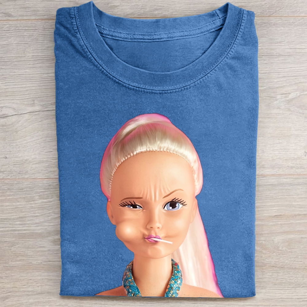 "Pouty Baddie" Sassy Doll Vintage Washed Tee