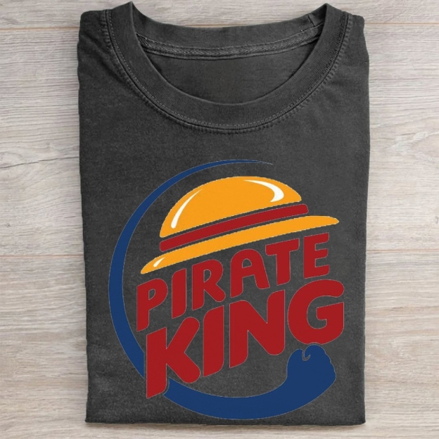 "Pirate King" Fast Food Parody Vintage Washed Tee