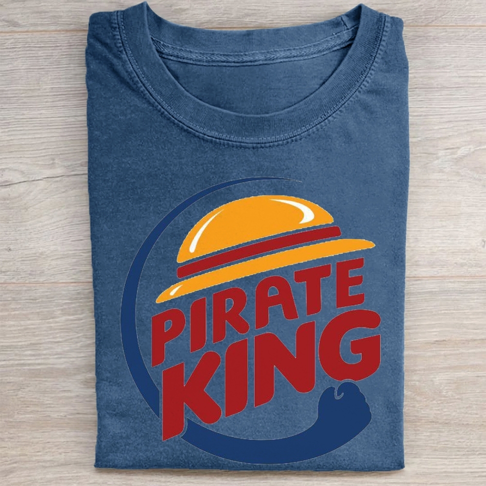 "Pirate King" Fast Food Parody Vintage Washed Tee