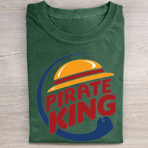 "Pirate King" Fast Food Parody Vintage Washed Tee