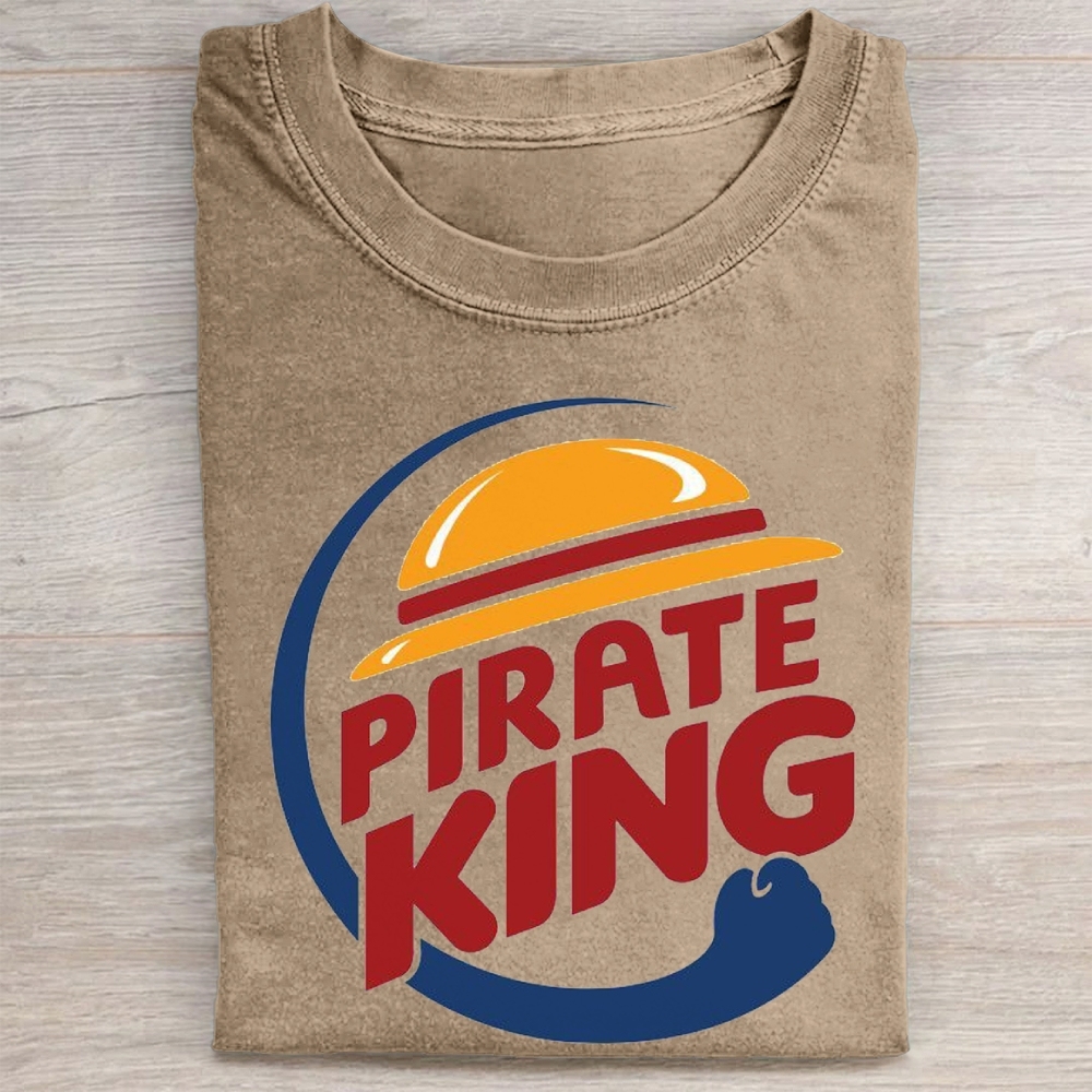 "Pirate King" Fast Food Parody Vintage Washed Tee