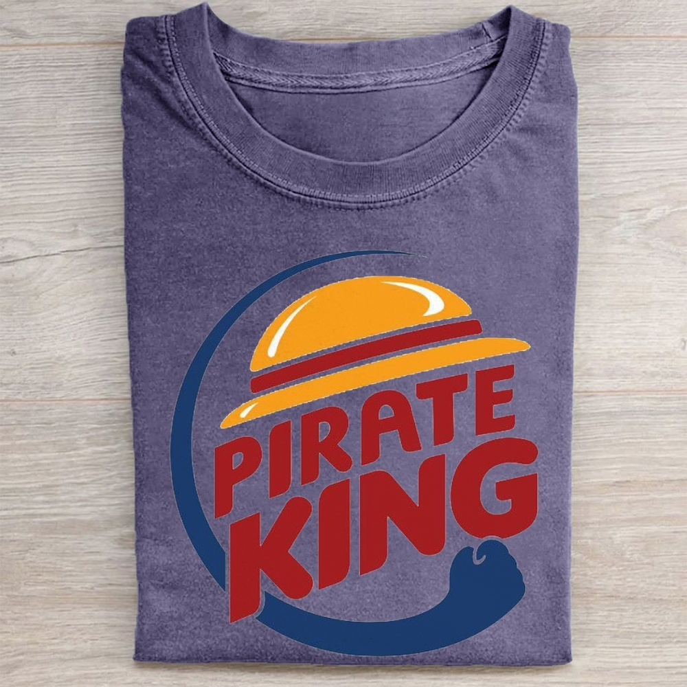 "Pirate King" Fast Food Parody Vintage Washed Tee
