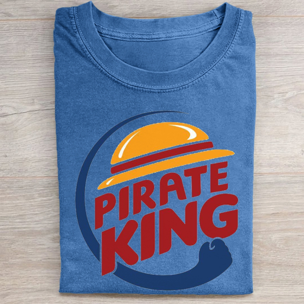 "Pirate King" Fast Food Parody Vintage Washed Tee
