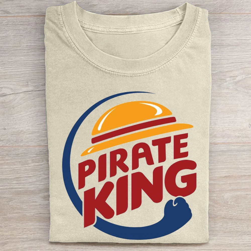 "Pirate King" Fast Food Parody Vintage Washed Tee