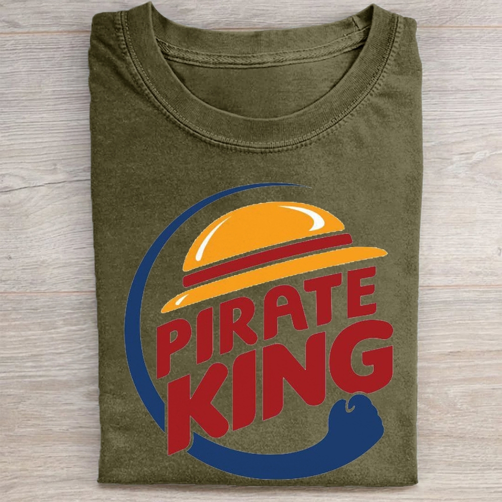 "Pirate King" Fast Food Parody Vintage Washed Tee