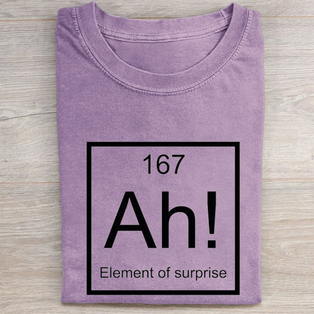 "Element of Surprise" Science Meme Vintage Washed Tee