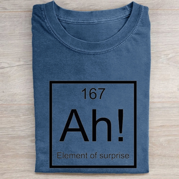 "Element of Surprise" Science Meme Vintage Washed Tee