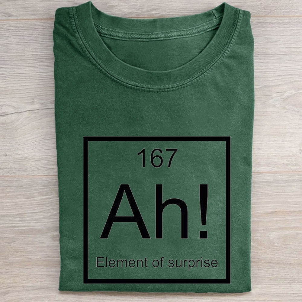 "Element of Surprise" Science Meme Vintage Washed Tee