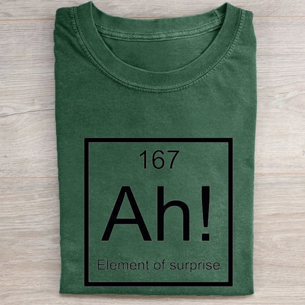 "Element of Surprise" Science Meme Vintage Washed Tee