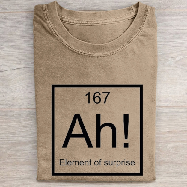 "Element of Surprise" Science Meme Vintage Washed Tee