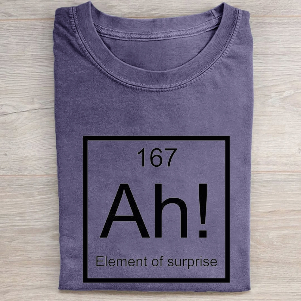 "Element of Surprise" Science Meme Vintage Washed Tee
