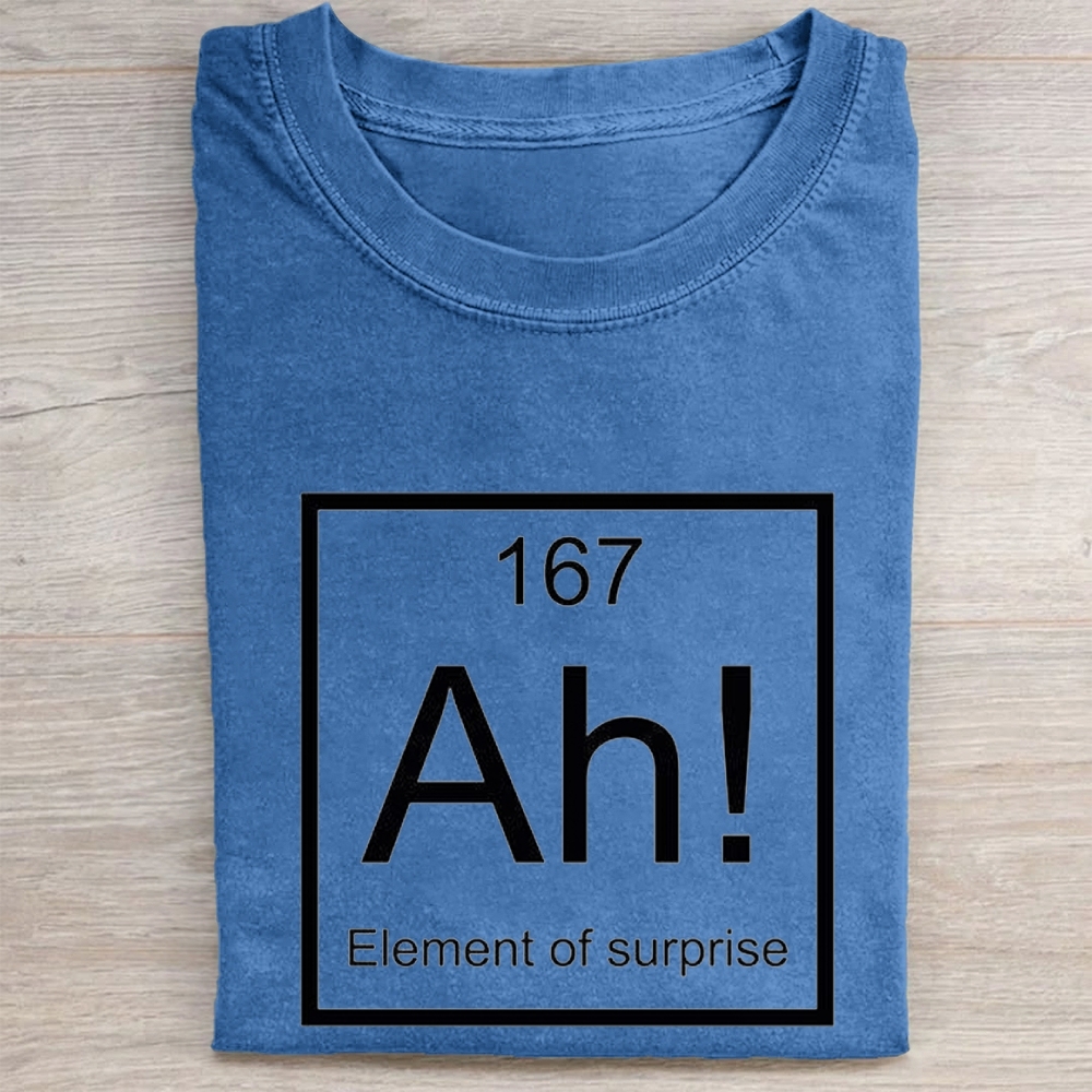 "Element of Surprise" Science Meme Vintage Washed Tee