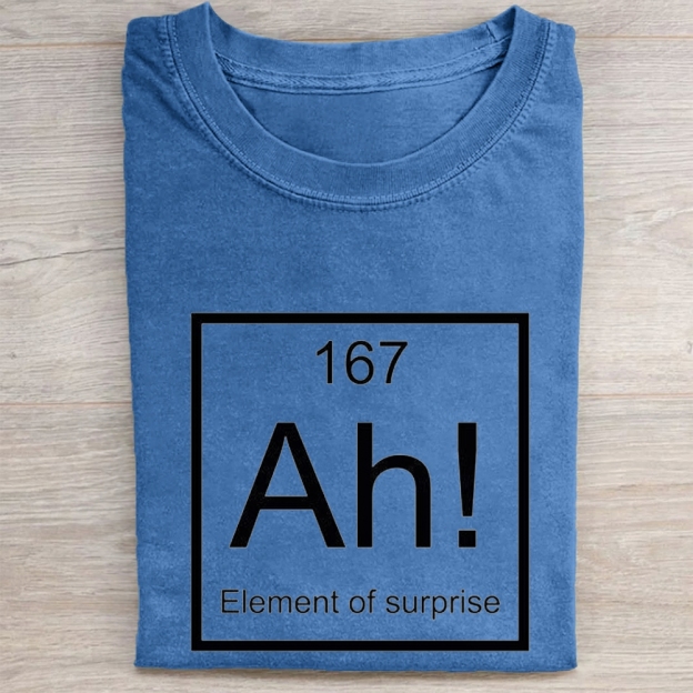 "Element of Surprise" Science Meme Vintage Washed Tee