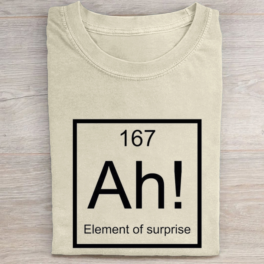 "Element of Surprise" Science Meme Vintage Washed Tee