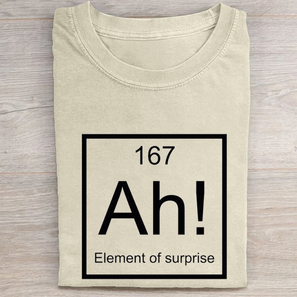 "Element of Surprise" Science Meme Vintage Washed Tee