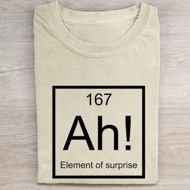 "Element of Surprise" Science Meme Vintage Washed Tee
