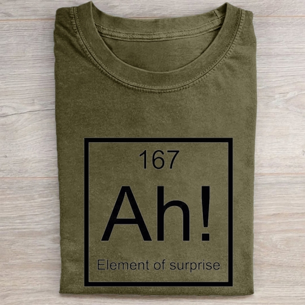 "Element of Surprise" Science Meme Vintage Washed Tee