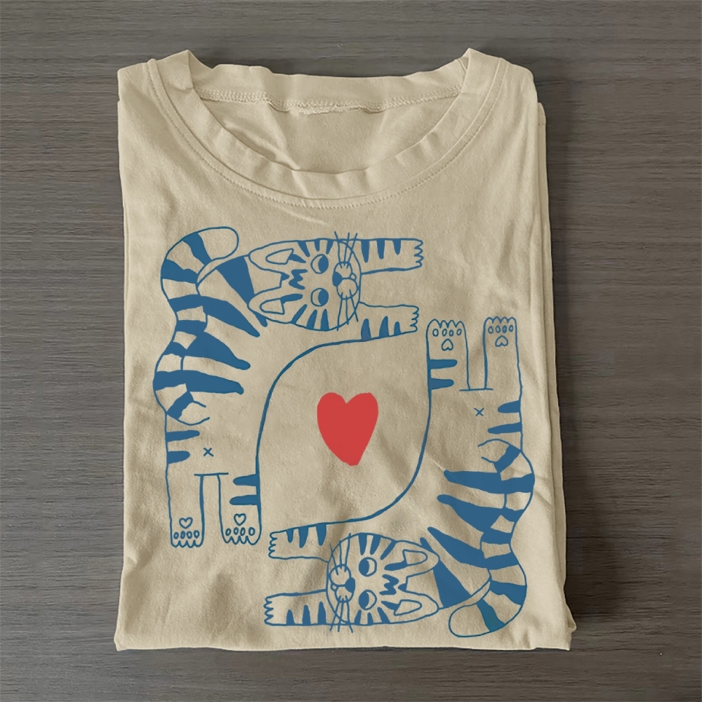 Cat Lover Cotton T-Shirt 