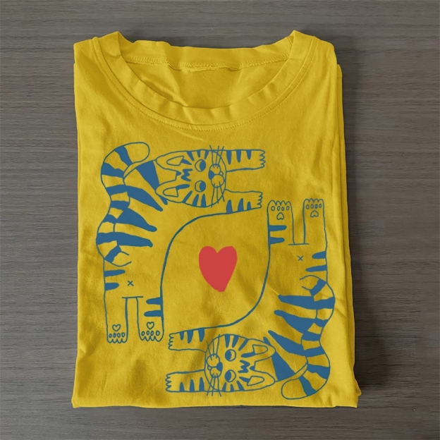 Cat Lover Cotton T-Shirt 