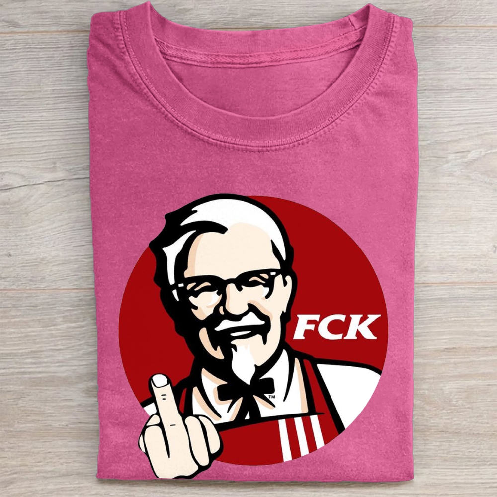 "FCK" Fast Food Rebellion Vintage Washed Tee