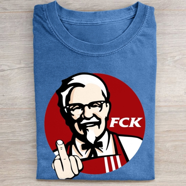 "FCK" Fast Food Rebellion Vintage Washed Tee