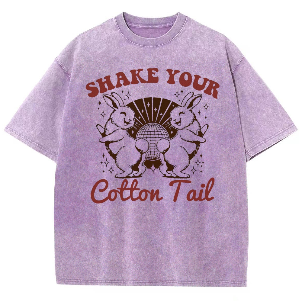 "Shake Your Cotton Tail" Disco Bunny Washed T-Shirt