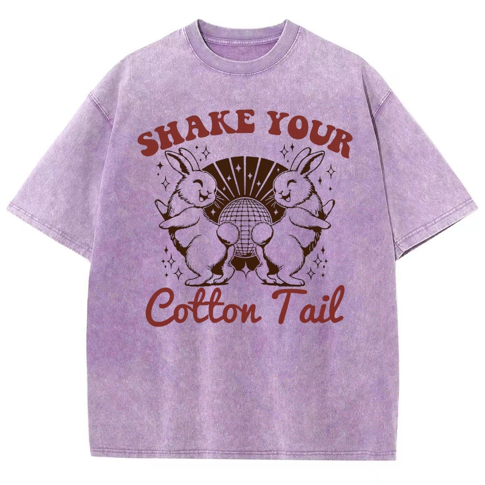 "Shake Your Cotton Tail" Disco Bunny Washed T-Shirt