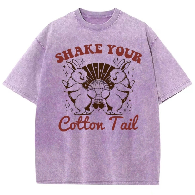 "Shake Your Cotton Tail" Disco Bunny Washed T-Shirt