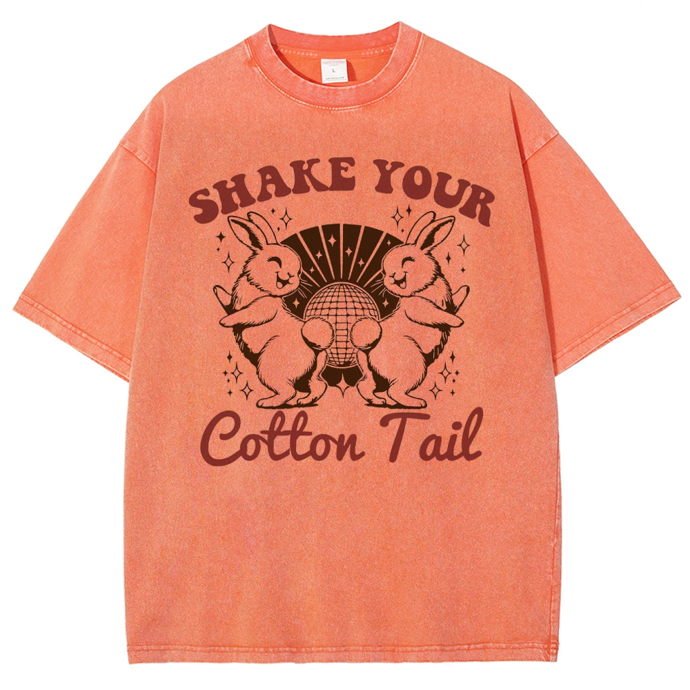 "Shake Your Cotton Tail" Disco Bunny Washed T-Shirt