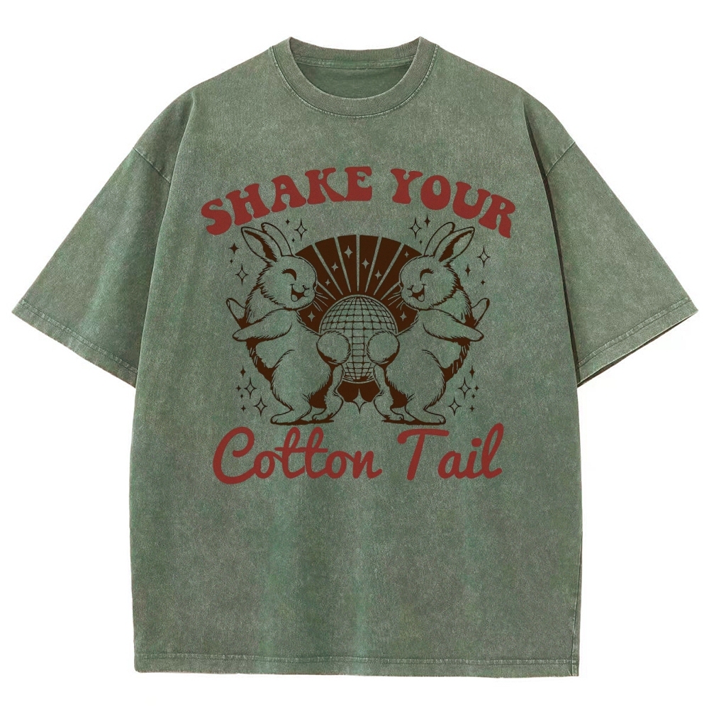 "Shake Your Cotton Tail" Disco Bunny Washed T-Shirt