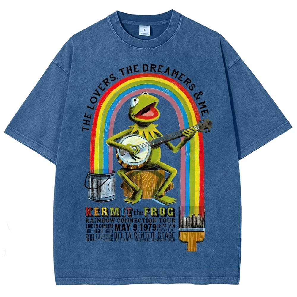 "Kermit the Frog Rainbow Connection Tour"  Washed T-Shirt