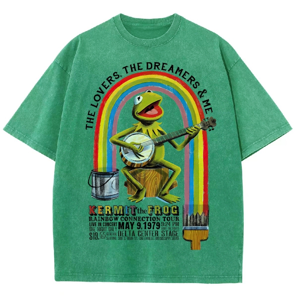 "Kermit the Frog Rainbow Connection Tour"  Washed T-Shirt