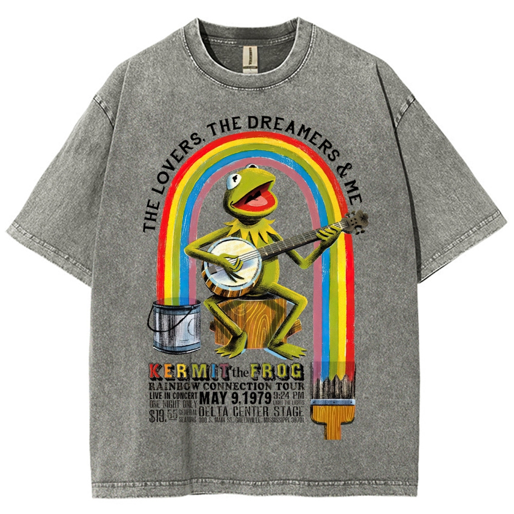 "Kermit the Frog Rainbow Connection Tour"  Washed T-Shirt