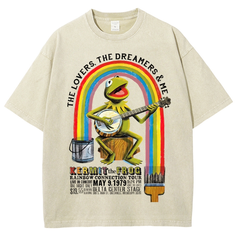"Kermit the Frog Rainbow Connection Tour" Washed T-Shirt