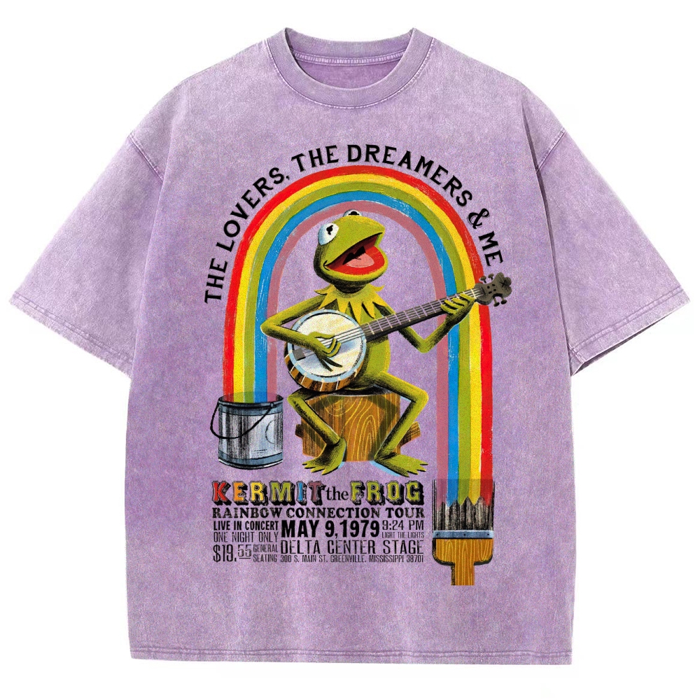 "Kermit the Frog Rainbow Connection Tour"  Washed T-Shirt