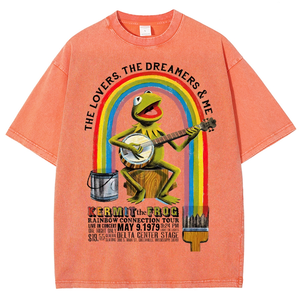 "Kermit the Frog Rainbow Connection Tour"  Washed T-Shirt