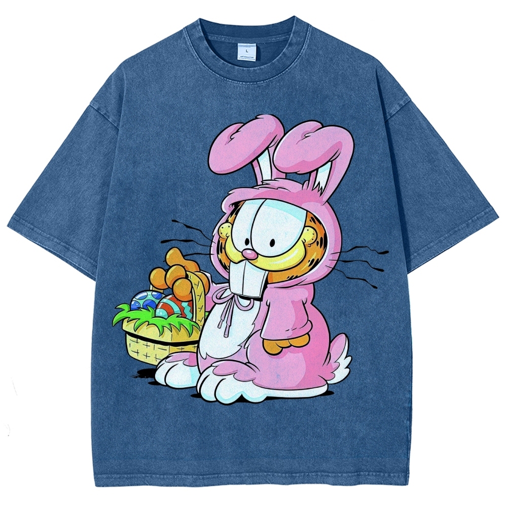 "Easter Garfield" Bunny Costume Washed T-Shirt