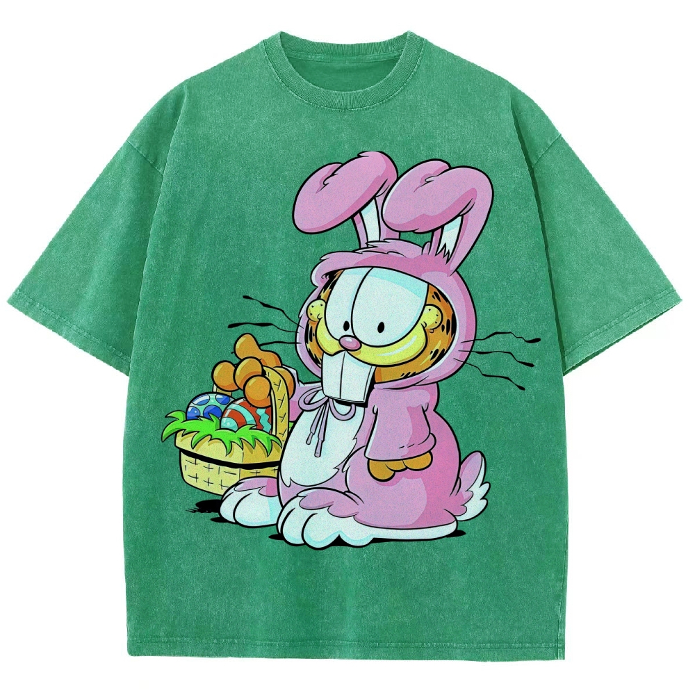 "Easter Garfield" Bunny Costume Washed T-Shirt