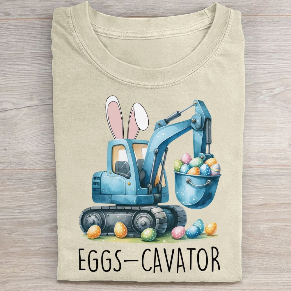 Eggs-Cavator Washed Tee