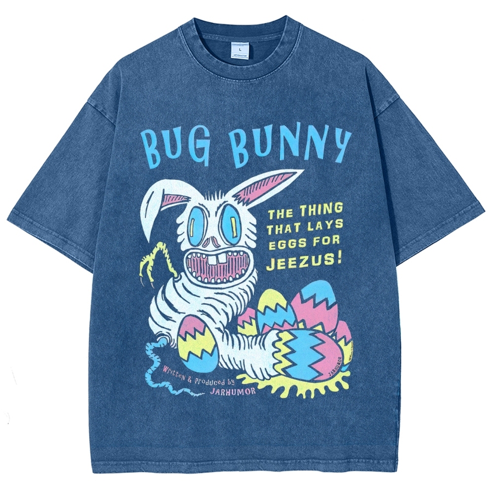"Bug Bunny" Creepy Easter Parody Washed T-Shirt